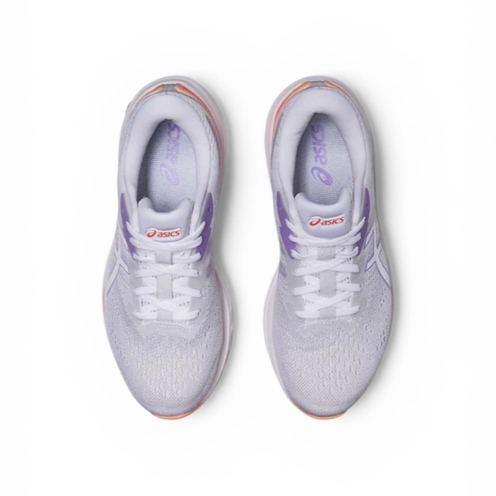 ASICS Women's White Running Shoes with Lavender and Orange Accents - Picture 4 of 5